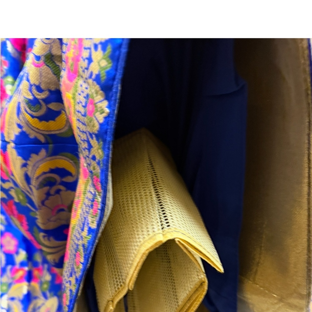 Elegant Floral Blue and Pink Skirt Lehenga - Picture 4 of 4